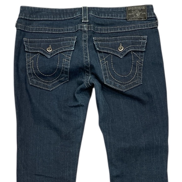 True Religion Julie Straight Jeans SZ 32 Dark Wash 35” Inseam Tall - Picture 7 of 12